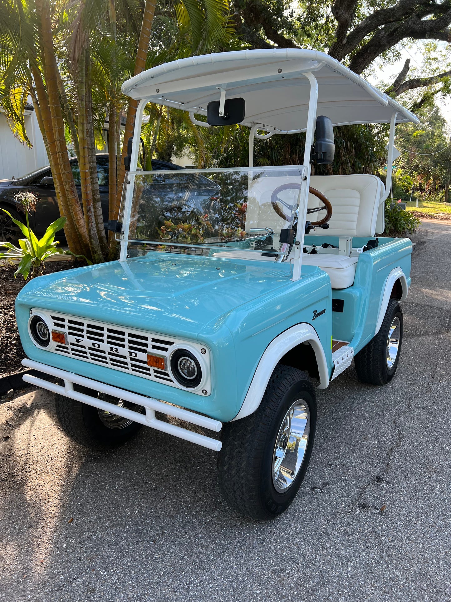 4 Seat Blue Ford Bronco