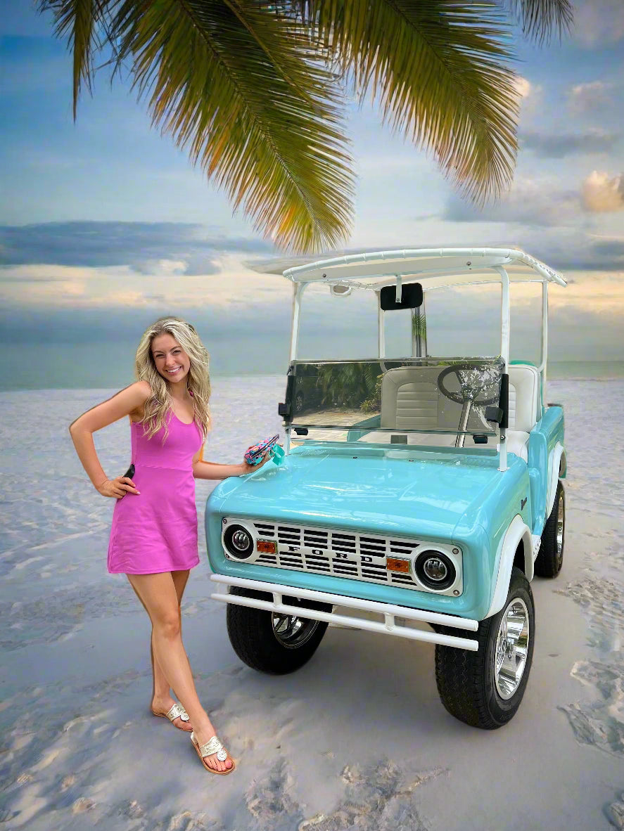 4 Seat Blue Ford Bronco
