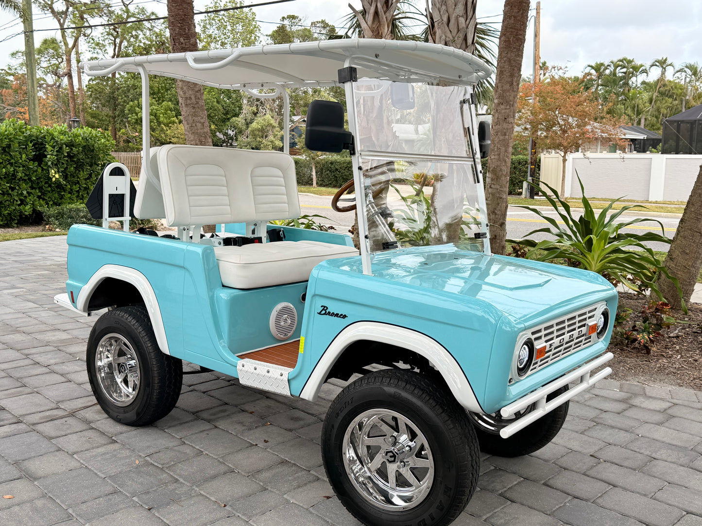 4 Seat Blue Ford Bronco