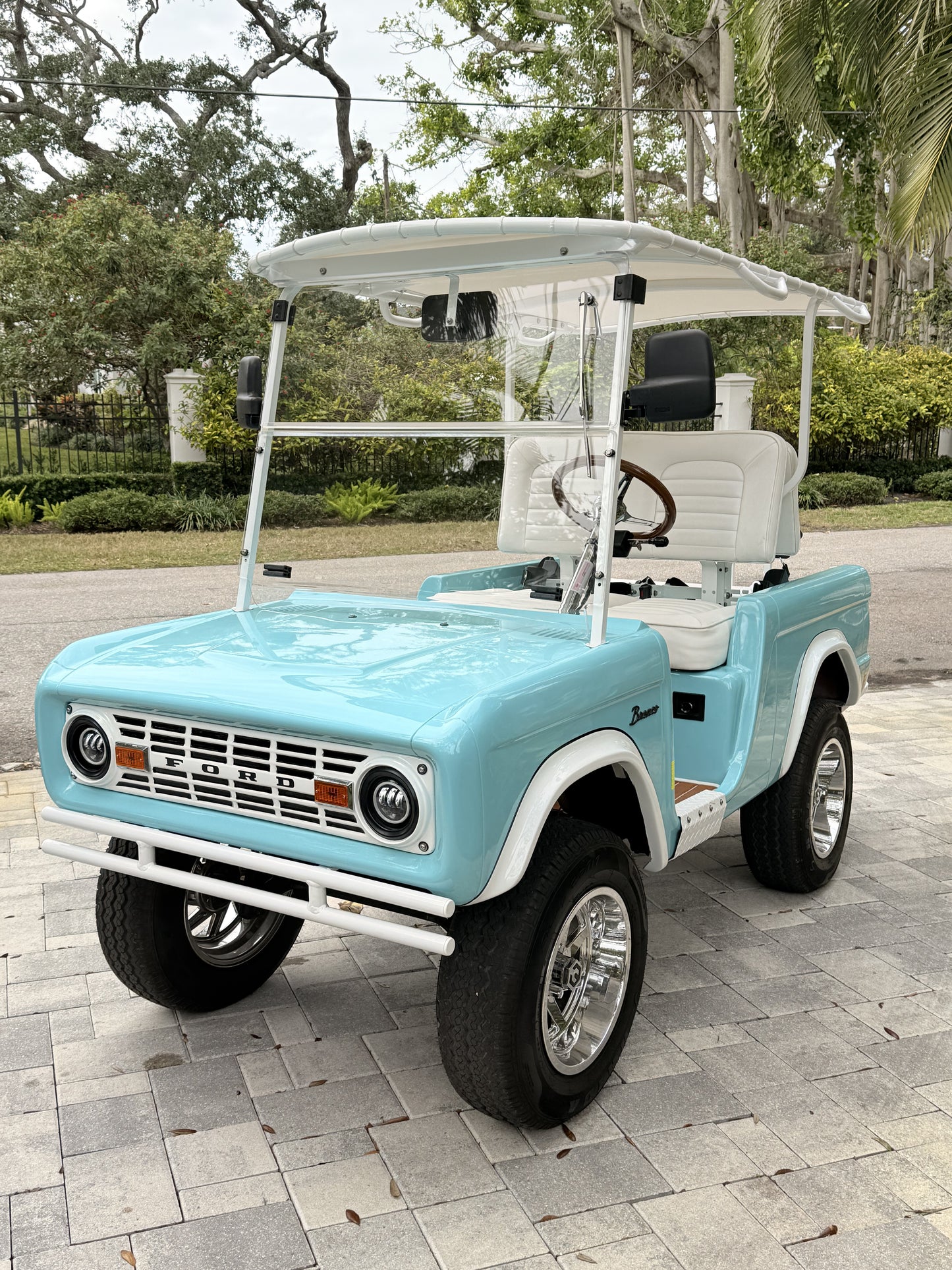 4 Seat Blue Ford Bronco